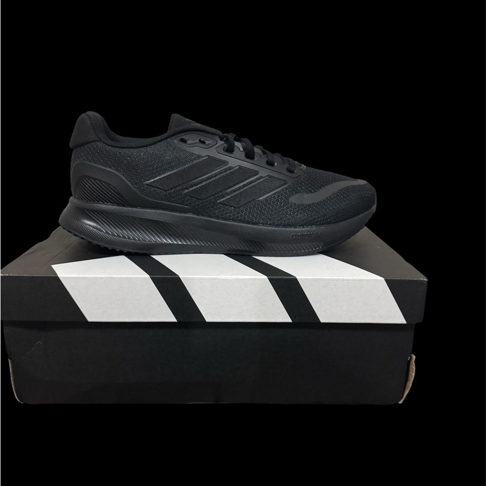 ADIDAS RUNFALCON 5 ORTHOLITE RUNNING TRIPLE BLACK MENS SHOES